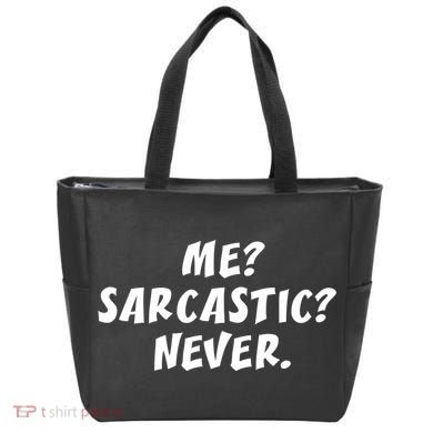 Me Sarcastic Never Great Gift Funny Sayings Gift Tote Bag