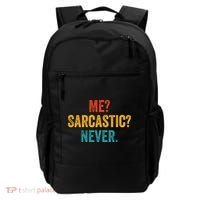 Me Sarcastic Never Funny Sarcastic Quote Backpack thumb 0