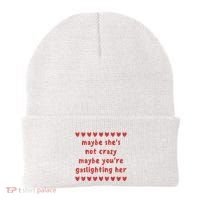 Maybe She’S Not Crazy Maybe You’Re Gaslighting Her Beanie thumb 0