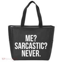 Me? Sarcastic? Never. Funny Tote Bag thumb 0