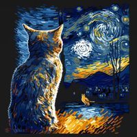 Majestic Starry Night Cat Doggie Tank thumb 4