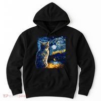 Majestic Starry Night Cat Hoodie thumb 0