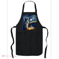 Majestic Starry Night Cat Apron thumb 0