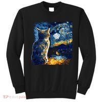 Majestic Starry Night Cat Sweatshirt thumb 0