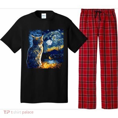 Majestic Starry Night Cat Pajama Set