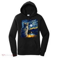 Majestic Starry Night Cat Women's Hoodie thumb 0