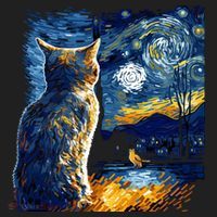 Majestic Starry Night Cat Tumbler thumb 3