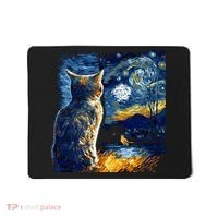 Majestic Starry Night Cat Mousepad thumb 0