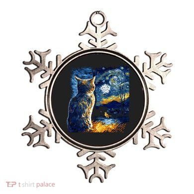 Majestic Starry Night Cat Ornament