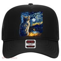 Majestic Starry Night Cat Hat thumb 0