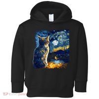 Majestic Starry Night Cat Toddler Hoodie thumb 0