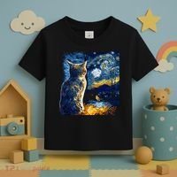 Majestic Starry Night Cat Toddler T-Shirt thumb 3