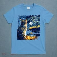 Majestic Starry Night Cat T-Shirt thumb 4