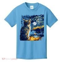 Majestic Starry Night Cat Kids T-Shirt thumb 0