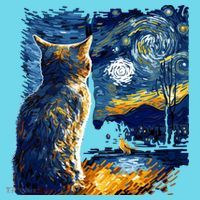 Majestic Starry Night Cat Kids T-Shirt thumb 4