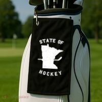 Minnesota State Of Hockey Golf Towel thumb 2