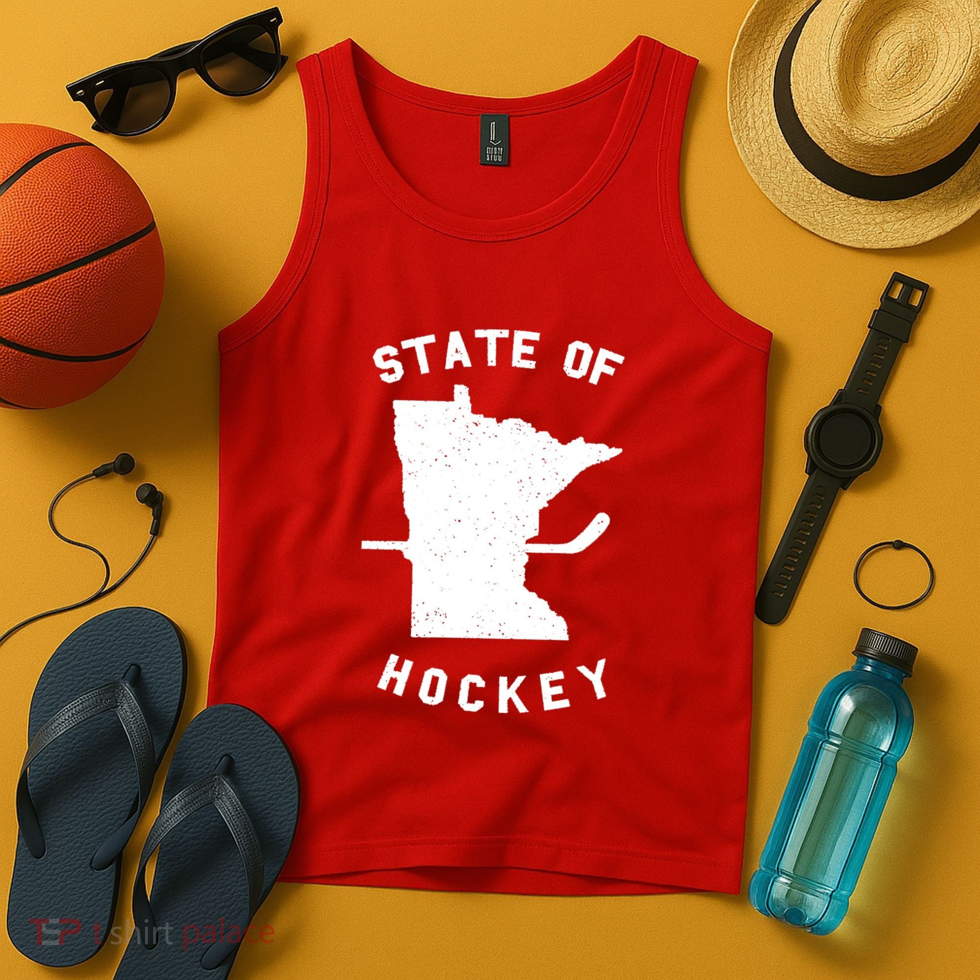 Minnesota State Of Hockey Tank Top