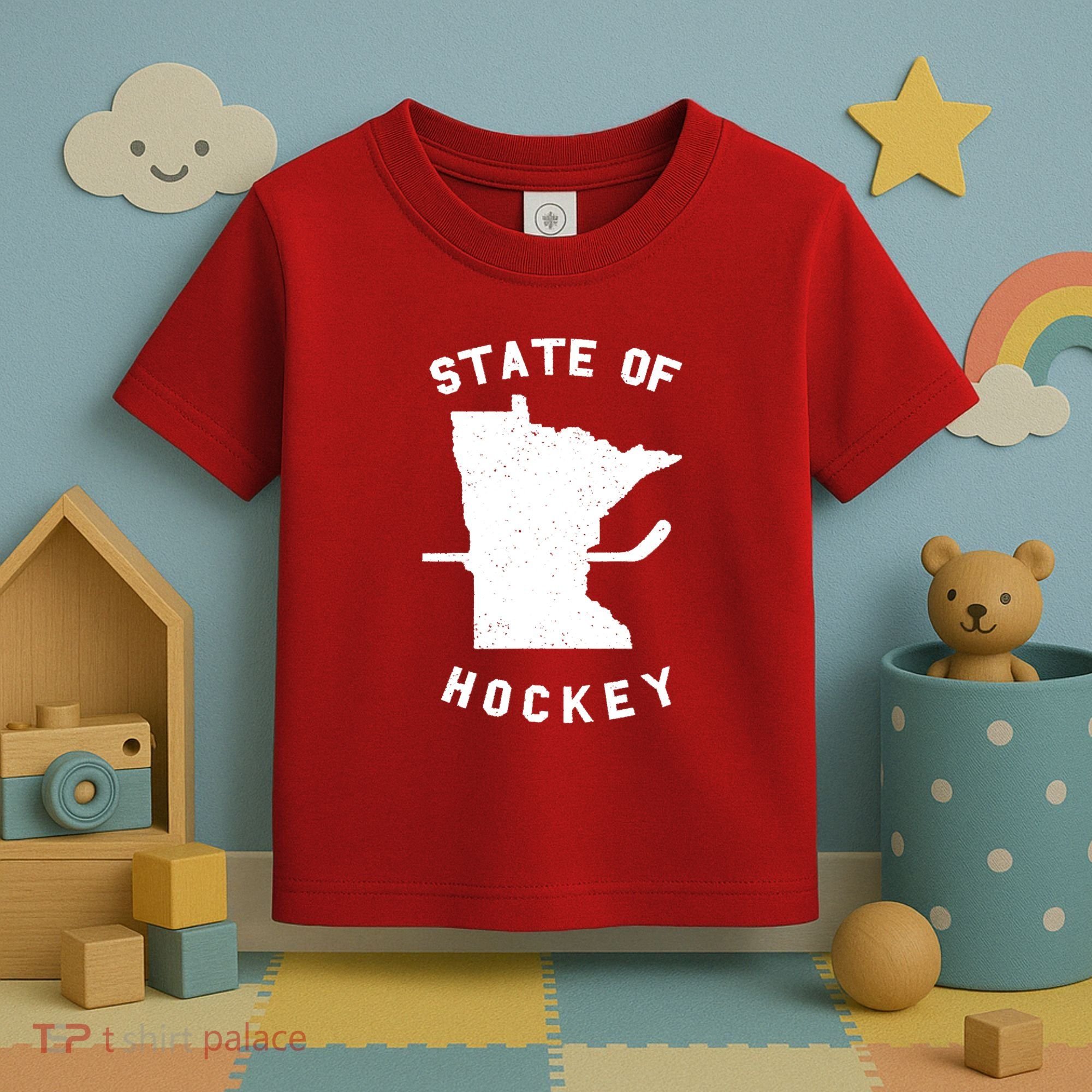 Minnesota State Of Hockey Toddler T-Shirt