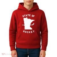 Minnesota State Of Hockey Kids Hoodie thumb 4