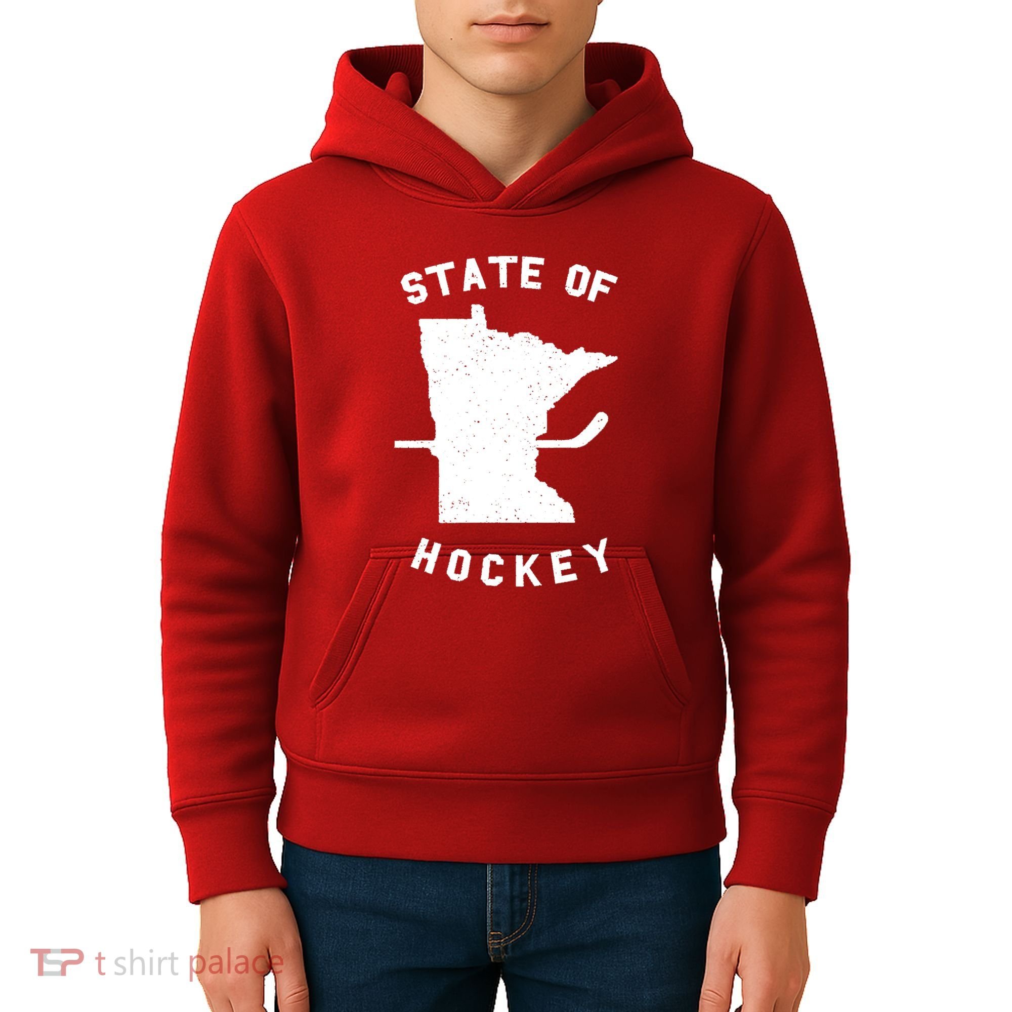 Minnesota State Of Hockey Kids Hoodie
