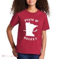 Minnesota State Of Hockey Kids T-Shirt thumb 2