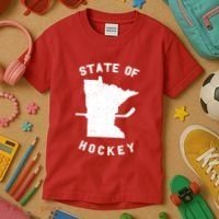 Minnesota State Of Hockey Kids T-Shirt thumb 3