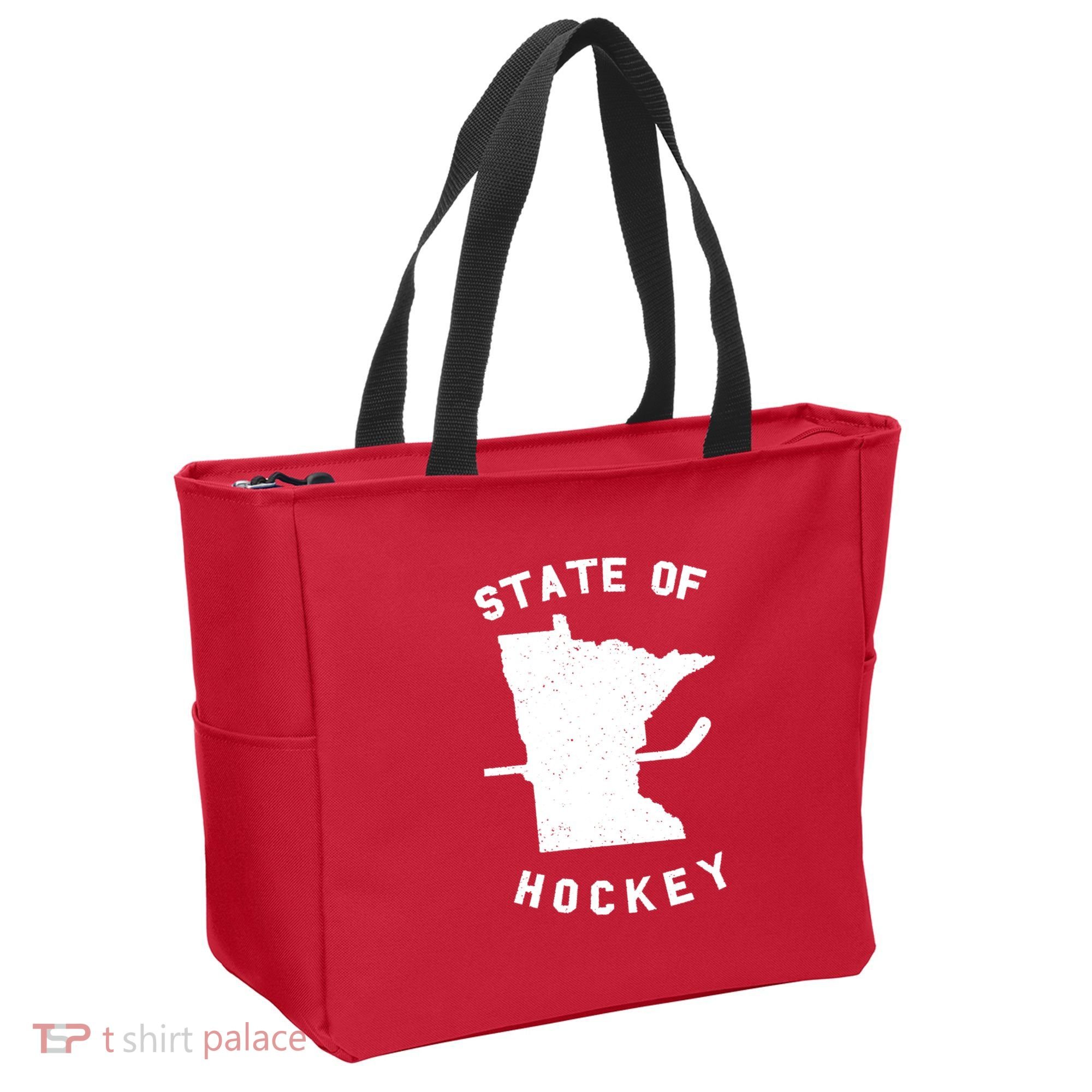 Minnesota State Of Hockey Tote Bag