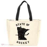 Minnesota State Of Hockey Tote Bag thumb 0