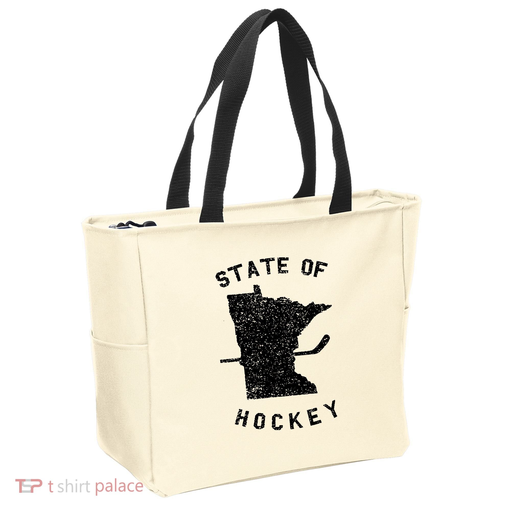 Minnesota State Of Hockey Tote Bag