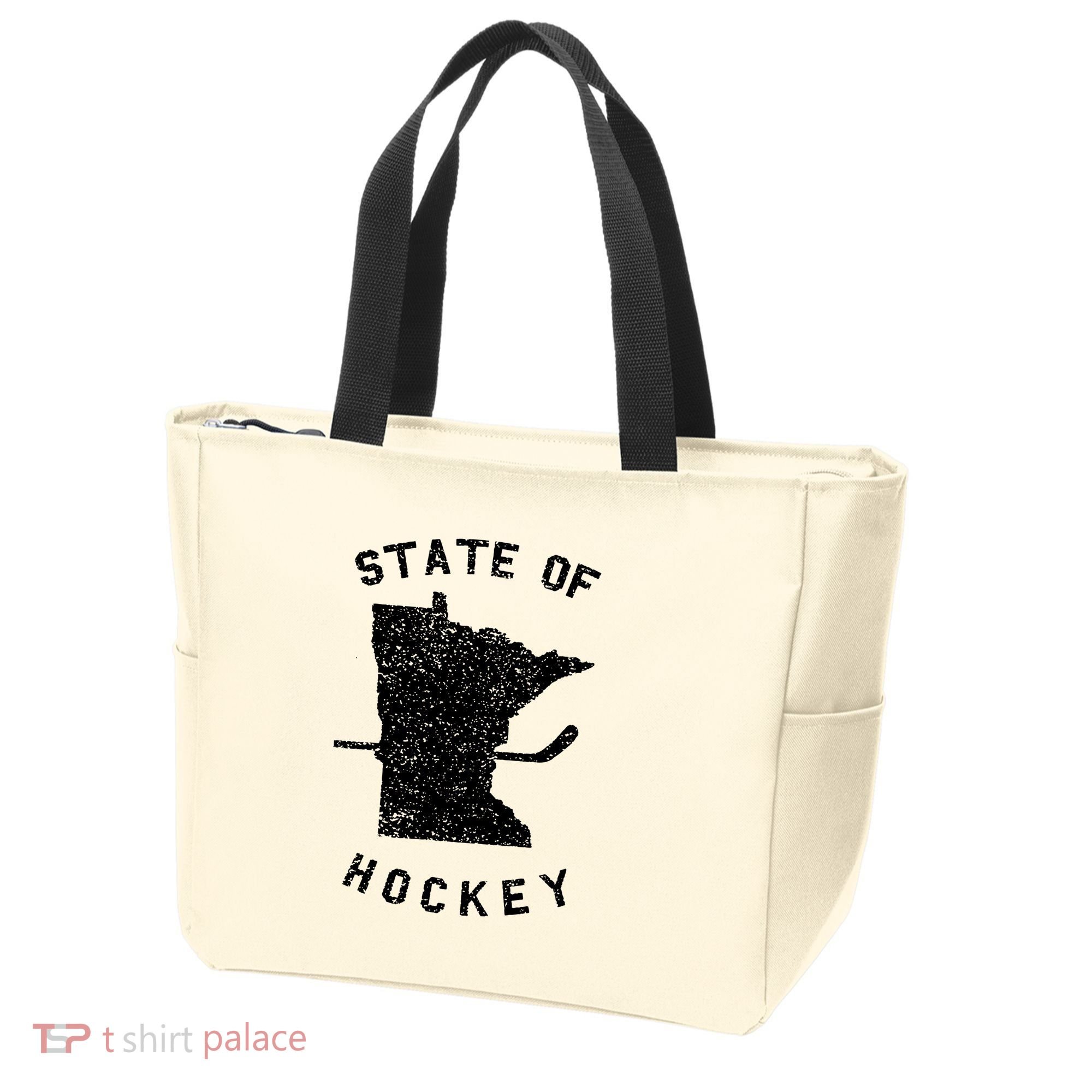 Minnesota State Of Hockey Tote Bag