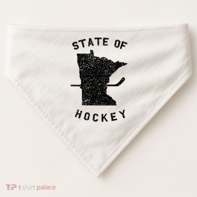 Minnesota State Of Hockey USA-Made Doggie Bandana