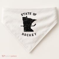 Minnesota State Of Hockey USA-Made Doggie Bandana thumb 0