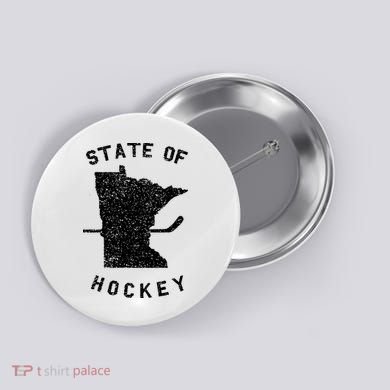 Minnesota State Of Hockey Button