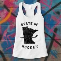 Minnesota State Of Hockey Women's Tank Top thumb 3