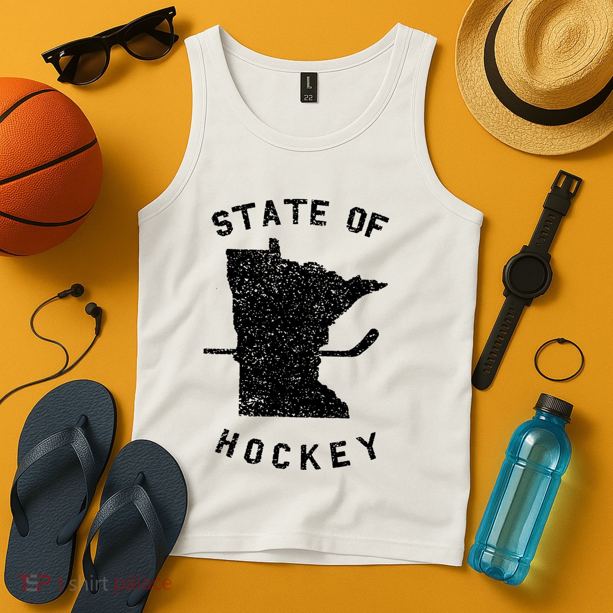 Minnesota State Of Hockey Tank Top