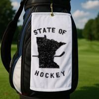 Minnesota State Of Hockey Golf Towel thumb 2