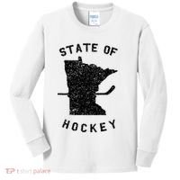 Minnesota State Of Hockey Kids Long Sleeve Shirt thumb 0