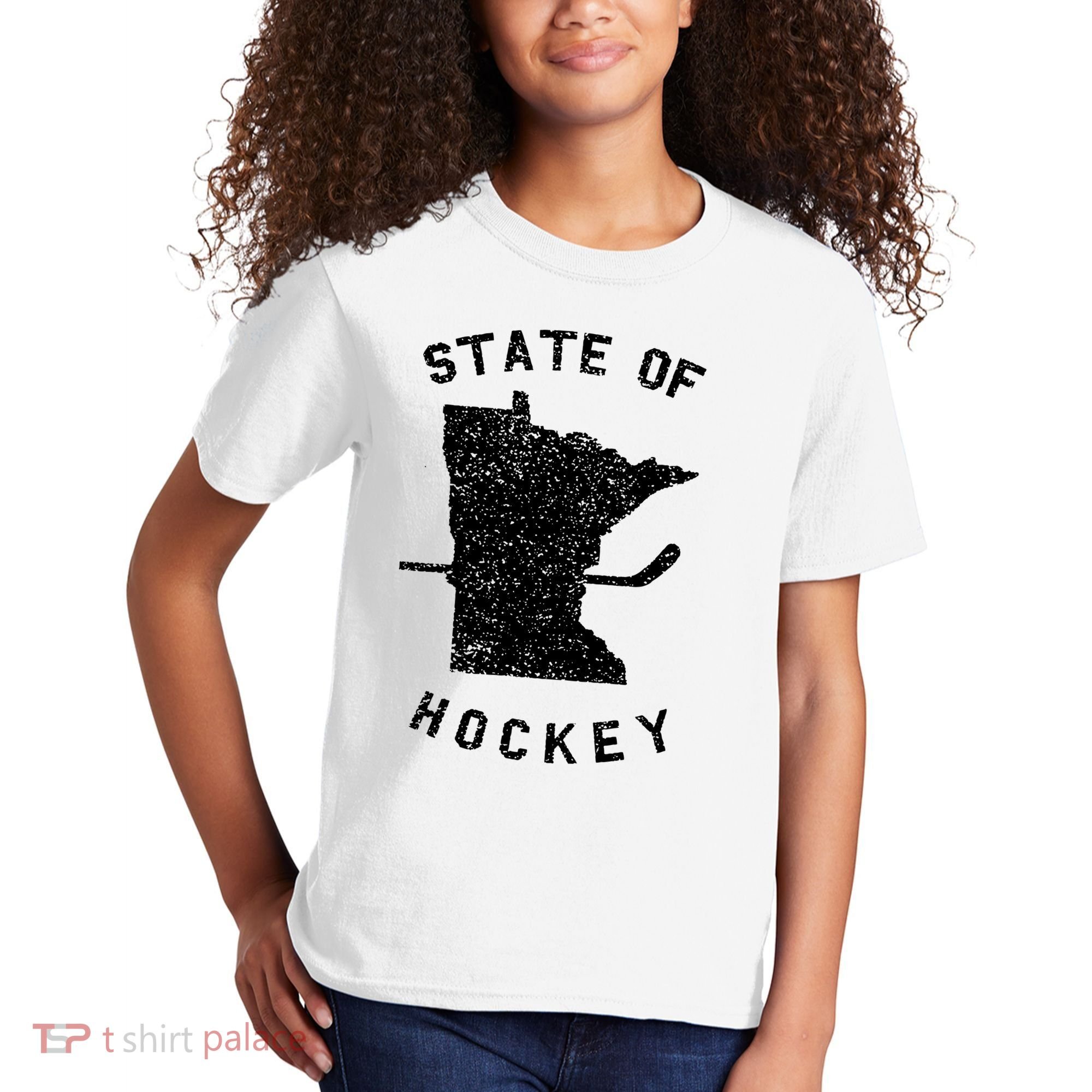 Minnesota State Of Hockey Kids T-Shirt