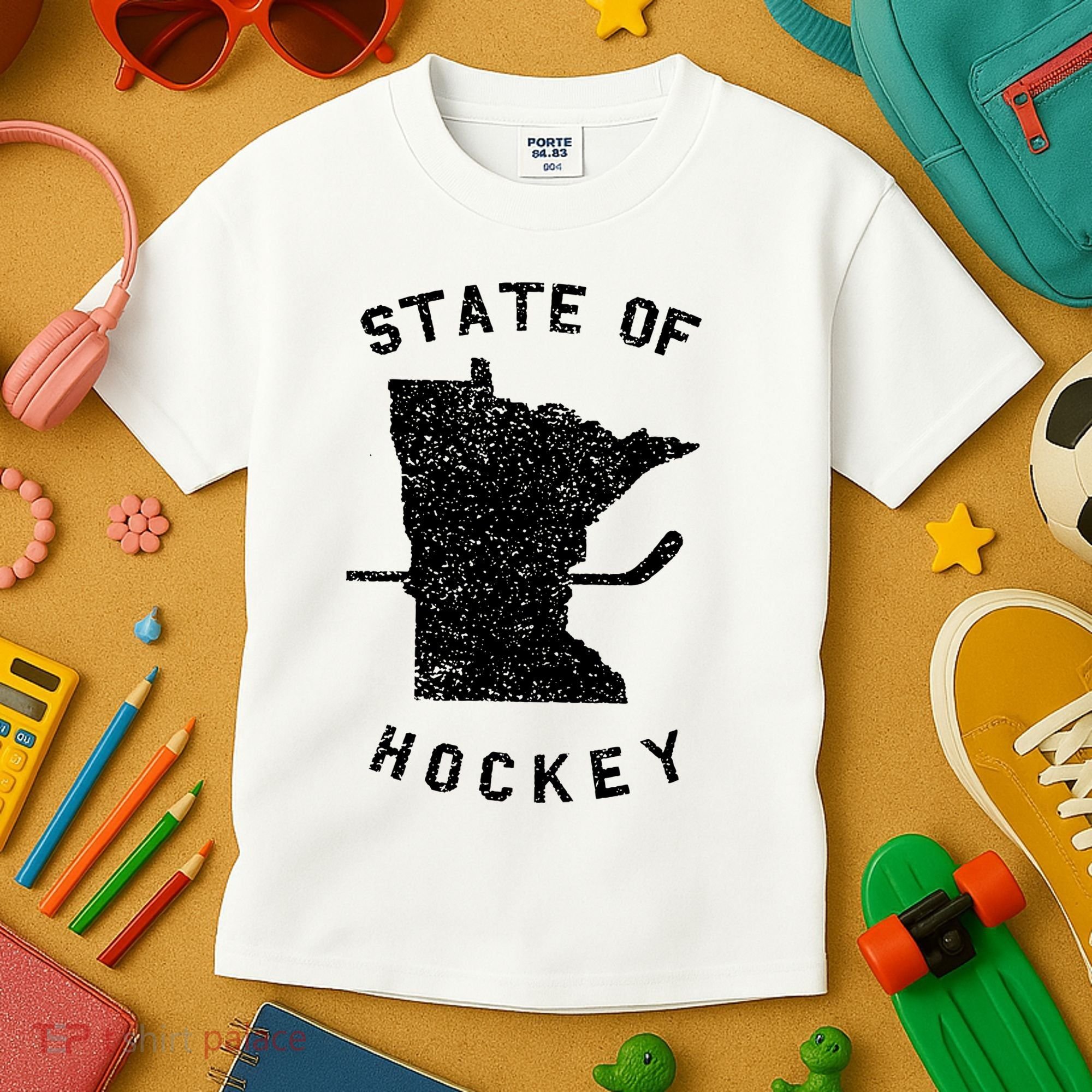 Minnesota State Of Hockey Kids T-Shirt