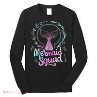 Mermaid Squad Of The Birthday Mermaid Long Sleeve Shirt thumb 0