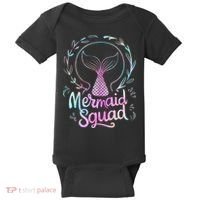 Mermaid Squad Of The Birthday Mermaid Baby Bodysuit thumb 0