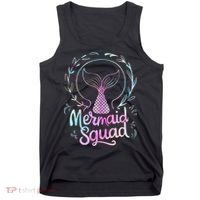 Mermaid Squad Of The Birthday Mermaid Tank Top thumb 0