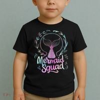 Mermaid Squad Of The Birthday Mermaid Toddler T-Shirt thumb 2