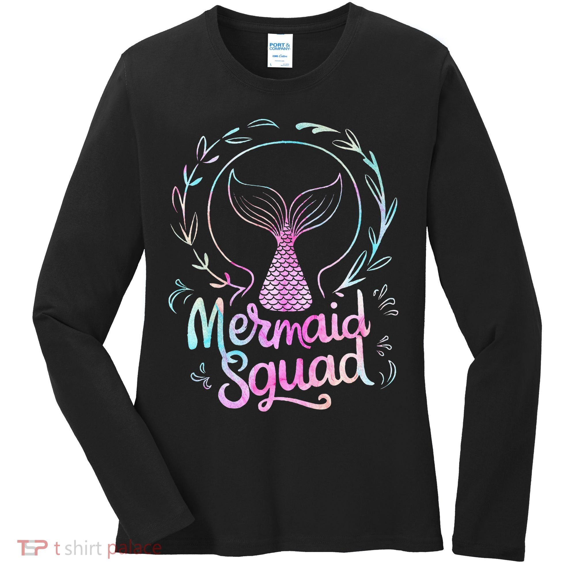 Mermaid Squad Of The Birthday Mermaid Women's Long Sleeve Shirt