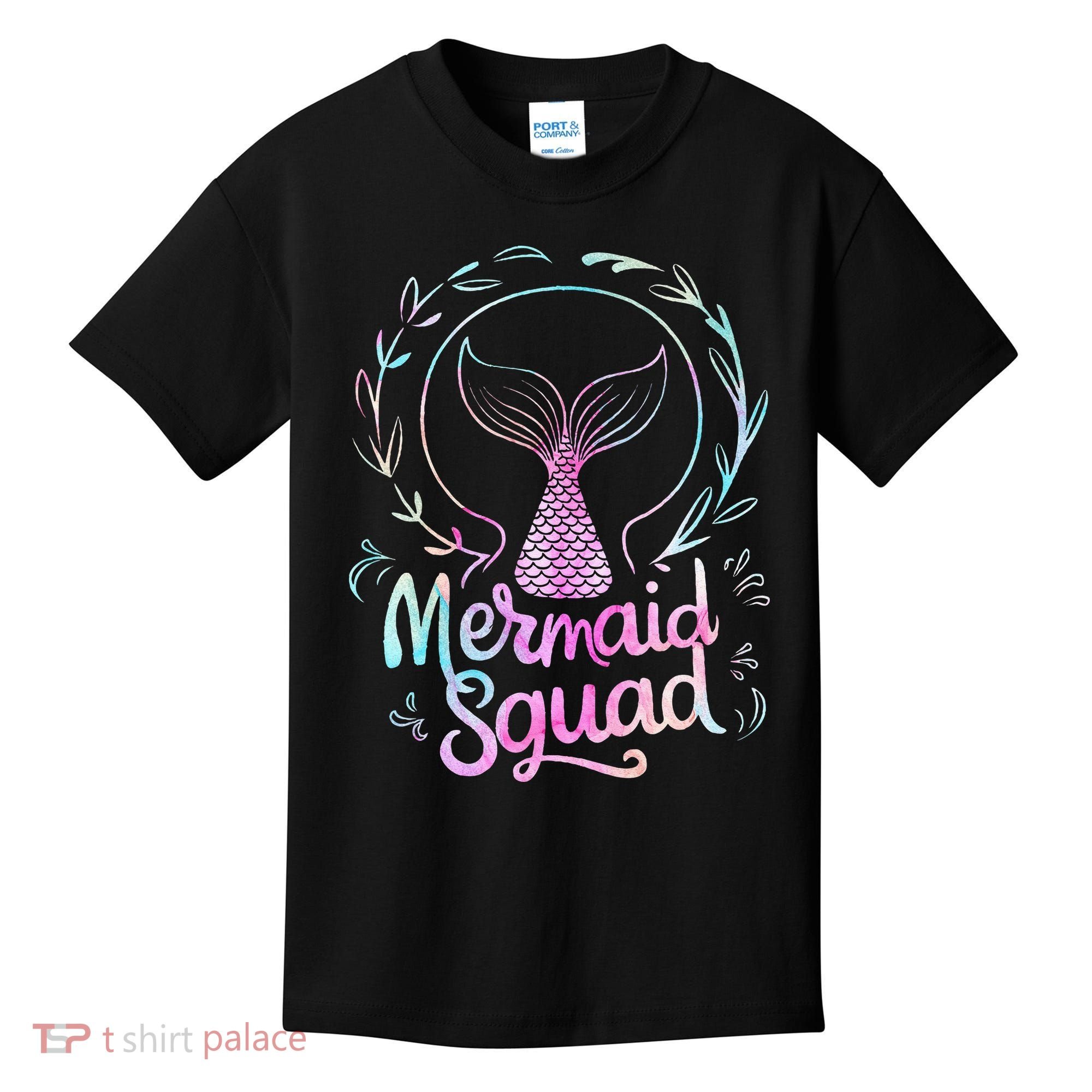 Mermaid Squad Of The Birthday Mermaid Kids T-Shirt
