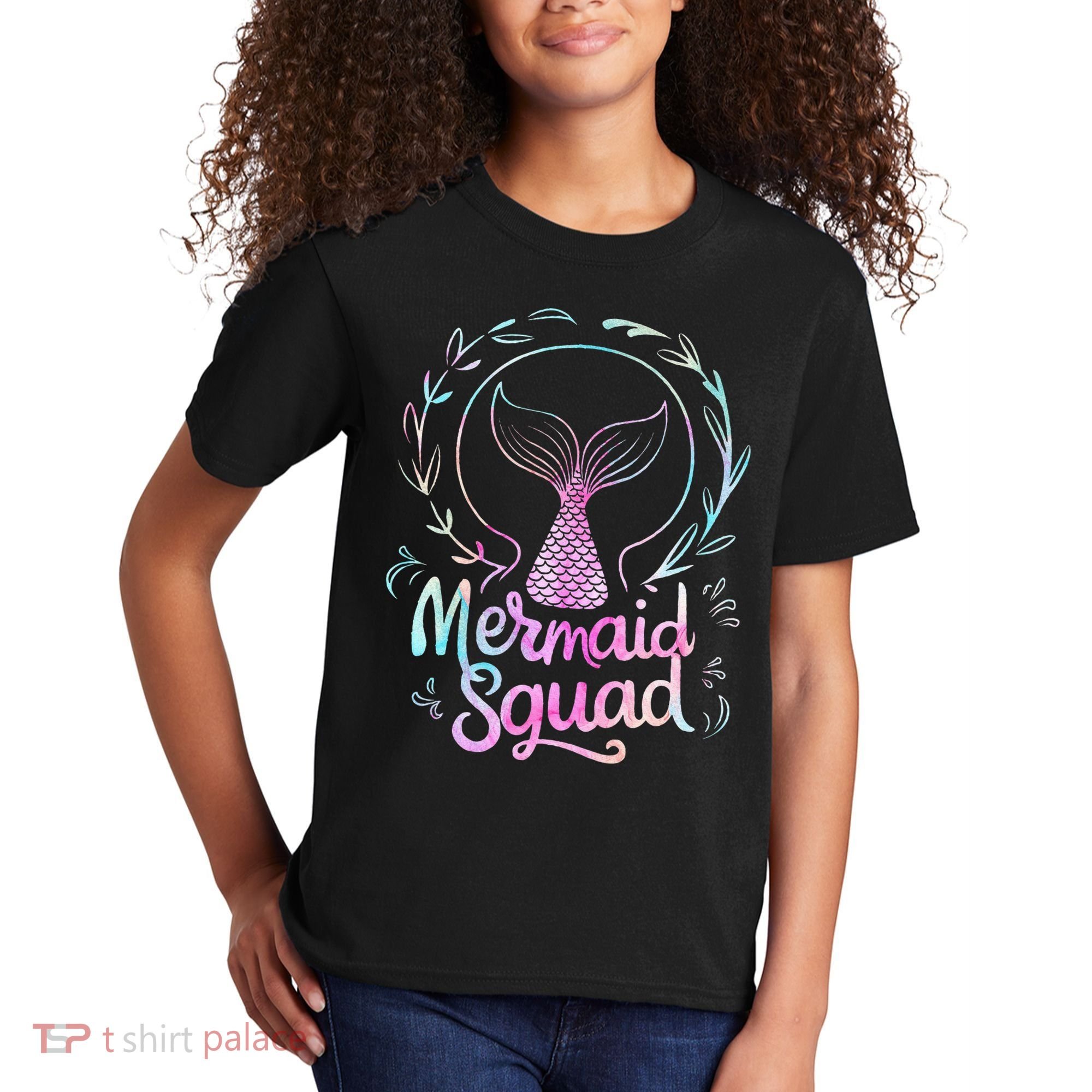 Mermaid Squad Of The Birthday Mermaid Kids T-Shirt