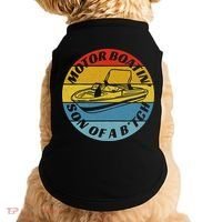 Motorboatin Son Of A Btch Funny Motorboating Doggie Tank thumb 0