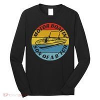 Motorboatin Son Of A Btch Funny Motorboating Long Sleeve Shirt thumb 0