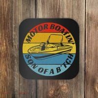 Motorboatin Son Of A Btch Funny Motorboating Coaster thumb 0