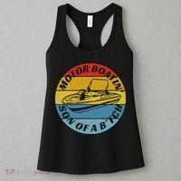 Motorboatin Son Of A Btch Funny Motorboating Women's Tank Top thumb 3